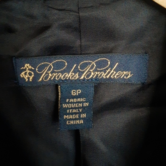 Brooks Brothers Navy Loro Piana Wool Single Breasted 2 Button Blazer Sz 6 Petite - Picture 2 of 10